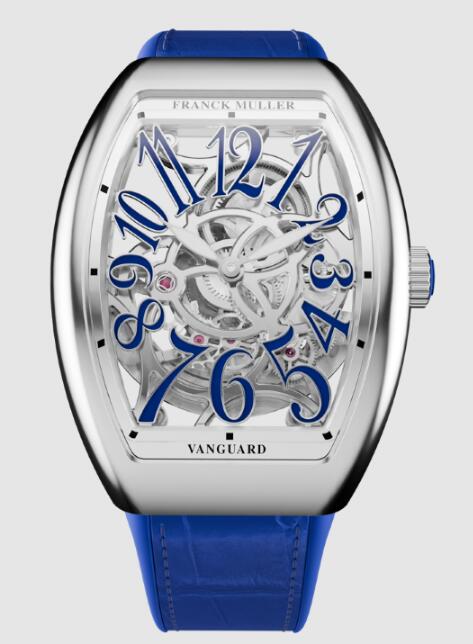 Franck Muller Vanguard Lady Slim Skeleton Replica Watch V 35 S AT SQT (BL)